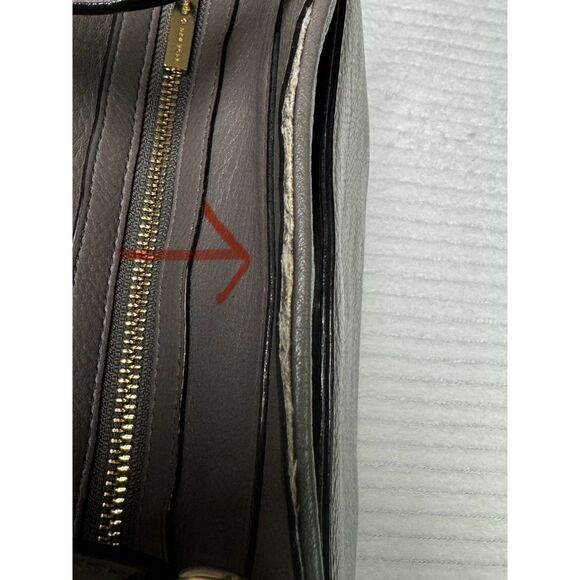 KATE SPADE New York Chatham Lane Harlan Satchel Bag Stone Grey - Picture 8 of 16